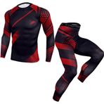 LucaSng Erkekler spor takım elbise uzun kollu T-Shirt pantolon sıkıştırma koşu Yoga atletik seti erkekler vücut geliştirme spor salonu Fitness eşofman egzersiz eğitim eşofman, 10, M