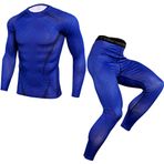LucaSng Erkekler spor takım elbise uzun kollu T-Shirt pantolon sıkıştırma koşu Yoga atletik seti erkekler vücut geliştirme spor salonu Fitness eşofman egzersiz eğitim eşofman, 6, L