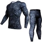 LucaSng Kamuflaj Tişört Erkek Koşu Sıkıştırma Yoga Atletik Set Erkekler Gömlek Spor Fit Kuru Nefes Takım Elbise Erkekler Spor Fitness Tayt Egzersiz Eğitim Eşofman, 4x9mm siyah hematit boncuklar, 3XL