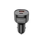 Lucatech 45W Hızlı Araç Şarj Cihazı, USB + Type-C PD, Galaxy S24/A54/S23 ile Uyumlu, Siyah