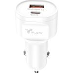Lucatech Samsung A53 / A35 / A34 / A17 / A25 / A24 / A23 / A22 / A21 Uyumlu 45W Hızlı Araç Şarj Başlığı - Beyaz