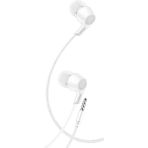 Lucatech Yüksek Ses Kaliteli Kablolu Kulaklık 3.5 mm Jack Mikrofonlu Kablolu Beyaz Kulaklık