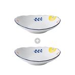 LUCBEI 2'li Salata Kasesi Seti Seramik Sos Tabağı Soya Sosu Daldırma Tabakları İştah Açıcı Kaseler Garnitürler Servis Tabağı Japon Tarzı Mutfak Gereçleri (16,5 cm) Küçük Kase (Renk: E)