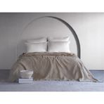 Lucca Fitilli Desen Yatak Örtüsü - Koyu Bej - 240 x 260 cm