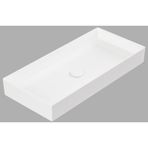 Lucco Balance 75 cm Beyaz Tezgah Üstü Dikdörtgen Lavabo