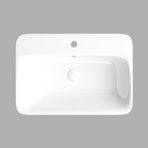 Lucco Mita Beyaz 65 cm Tezgah Üstü Dikdörtgen Lavabo