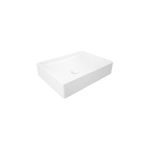 Lucco Square 50 cm Beyaz Tezgah Üstü Dikdörtgen Lavabo