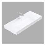 Lucco Stance 100 cm Beyaz Konsollu Dikdörtgen Lavabo