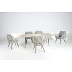 Luce Garden Aura Rattan Bahçe\balkon Masa Takımı - 145 x 85 cm + 6 Sandalye