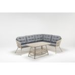 Luce Garden Erguvan Rattan Bahçe & Balkon Köşe Takımı - Kapuçino