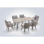 Luce Garden Kalina Rattan Bahçe\balkon Masa Takımı - 220 x 110 cm + 8 Sandalye