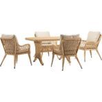 Luce Garden Kasımpatı Rattan Bahçe & Balkon Masa Takımı - 180 x 100 cm + 8 Sandalye