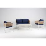 Luce Garden Lantana Mini Rattan Bahçe & Balkon Koltuk Takımı - Meşe