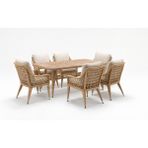 Luce Garden Nilüfer Bahçe\balkon Masa Takımı - 145 x 85 cm + 6 Sandalye