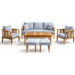 Luce Garden Noa Ahşap Bahçe & Balkon Koltuk Takımı - 170 x 170 x 73 - Kapuçino