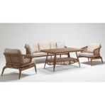 Luce Garden Zambak Rattan Bahçe & Balkon Koltuk Takımı - Kahverengi