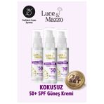 Luce & Mazzo Kokusuz Ihrama Uygun 50 Spf Güneş Kremi - 3 Lü Set