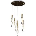 Lucea Forcella Ledlı 6 Lı Sarkıt 3000K 55W - Krom