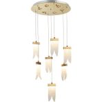 Lucea Monreo 7 Lı Ledlı Sarkıt 49W+18W 3000K - Krom