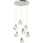 Lucea Mossen 7 Lı Ledlı Krom Sarkıt 49W+12W 3000K
