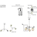 Lucea Roca 3 Lu Avıze 3XE27 - Krom