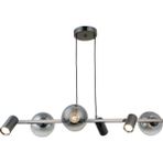Lucea Tıerra 3+3 Kobalt Sıralı Avize 3XGU10+3XE27 - Altın - Füme - 6