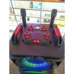 Lucek Cases 100 Watt Dev Ses Kutusu Bluetooth Hoparlör İki Mikrofonlu Karaoke Cihazı