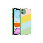 Lucek Cases İphone 11 Uyumlu Kamera Korumalı Renkli Thtterli Lckc X-Cam Kılıf-No10