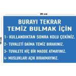 Lucena Metal Burayı Tekrar Temiz Bulmak İçin 15 cm x 20 cm Uyarı Levhası Yönlendirme Tabelası