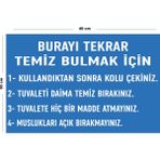 Lucena Metal Burayı Tekrar Temiz Bulmak Için 30 cm x 40 cm A3 Büyüklüğünde Uyarı Levhası Yönlendirme Tabela
