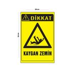 Lucena Metal Dikkat Kaygan Zemin 20cm x 30cm A4 Büyüklüğünde Uyarı Levhası Yönlendirme Tabelası