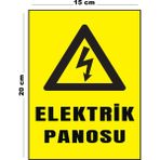 Lucena Metal Elektrik Panosu 15 cm x 20 cm Uyarı Levhası Yönlendirme Tabelası