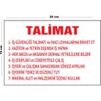 Lucena Metal İş Güvenliği Talimatı 15 cm x 20 cm Uyarı Levhası Yönlendirme Tabelası