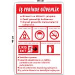 Lucena Metal Iş Yerinde Güvenlik 30 cm x 40 cm A3 Büyüklüğünde Uyarı Levhası Yönlendirme Tabelası