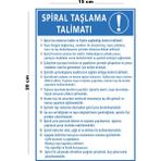 Lucena Metal Spiral Taşlama Talimatı 15 cm x 20 cm Uyarı Levhası Yönlendirme Tabelası