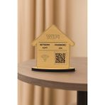 Lucena Wifi Şifre Qr Kodlu Stand Levha Tabela Kişiselleştirilebilir Ahşap