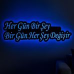 Lucenda LED Işıklı Dekoratif Duvar Tablosu Motivasyon, Atarlı & Anlamlı Söz Tasarımları - 90 cm - 8. Model
