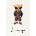 Lucenzo: Cahier personnalisé avec prénom Lucenzo | Cadeau d'anniversaire pour enfant, garçon, homme, copain ... | Nounours | 110 pages lignée, Petit Format 6x9 pouces (15,24 x 22,86 cm)