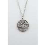 Lucifer Morning Star Erkek Kadın Kolye Antik Gümüş Kaplama - 60 Cm Düz Zincir