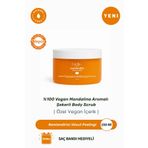 Lucille %100 Vegan Mandalina Aromalı Şekerli Body Scrub , Nemlendirici Vücut Peelingi - 250 GR