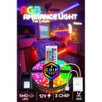 Luciole 1 Mt Şerit Led Animasyonlu Tak Çalıştır Kumandalı Rgb Işık Duvar Aydınlatma Ambiyans Parti Led