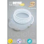 luciole 25 Metre FlexVolt Serisi 220V Fişli Soğuk Beyaz Neon LED Şerit – Tak Çalıştır Işık Seti