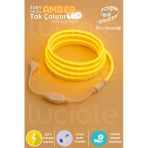 luciole 5 Metre FlexVolt 220V Amber Neon LED Şerit Işık – Fişli Tak Çalıştır Turuncu Dekoratif Işık