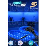 luciole 5 Metre NeoGlow LED Işık Bandı – Fişli Tak Çalıştır Mavi Şerit Aydınlatma 12V 60 Çipli LED Seti
