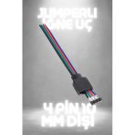 Luciole 80 Adet Led Bağlantı Konnektör Soket Rgb Şerit Led 4 Pin 10 Mm Dişi Jumperlı İğne Uç