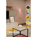 Luciole Led Abajur Yatak Oturma Odası Salon Lambası Rgb Işık Çok Renkli Dikdörtgen Kumandalı Ablbk Beyaz