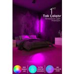 luciole Led Lambader,Renk Rgb Animasyon Uzaktan Kumandalı Yapışkanlı Dupurple