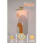 luciole Pilli Parlak Gold Kasa Amber Led Flüt Tablo Aplik Banyo Ayna Üstü Aydınlatma