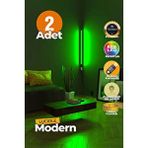 Luciole Uzaktan Kumandalı Led Abajur 2 Adet Yatak Üstü, Tv Yanı ,oturma Odası - Rgb Çok Renkli Anek Beyaz