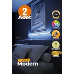 luciole Uzaktan Kumandalı Led Abajur 2 Adet Yatak Üstü, Tv Yanı,Oturma Odası - Rgb Çok Renkli Abld4